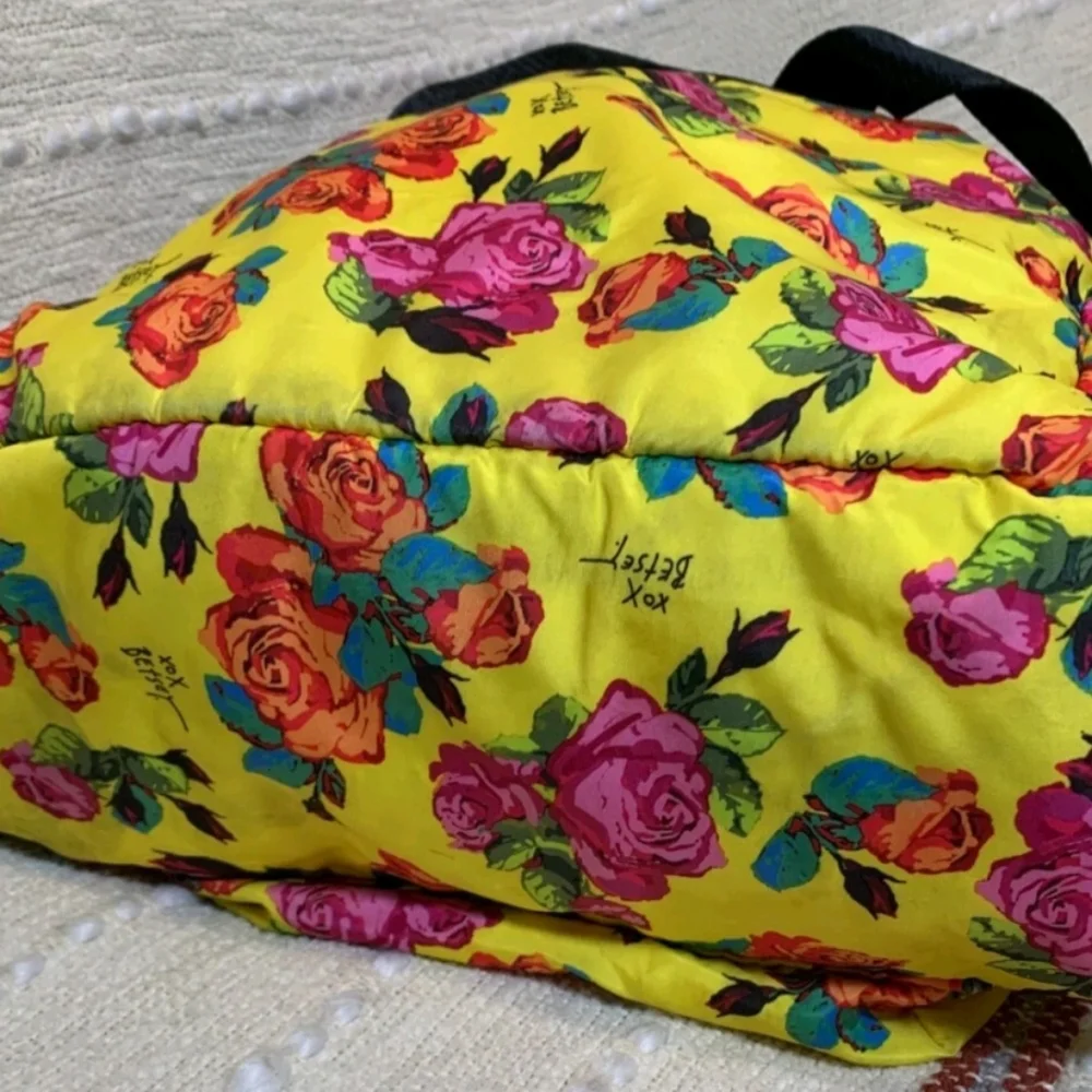 Betsey Johnson Yellow Floral Backpack - Picture 6 of 12